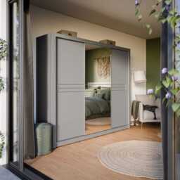 Havana 11 - 3 Sliding Door Wardrobe 250cm - White Matt 250cm - thumbnail 2