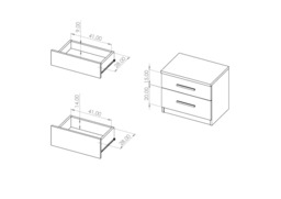 Bono Bedside Table 50cm - Oak Golden 50cm - thumbnail 8