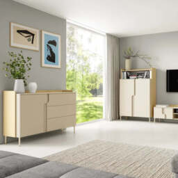 Positano PO7 Chest Of Drawers 143cm - Cashmere 143cm - thumbnail 5