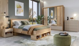 Impressio 23 Bedside Table 46cm - Oak Mauvella 46cm - thumbnail 7