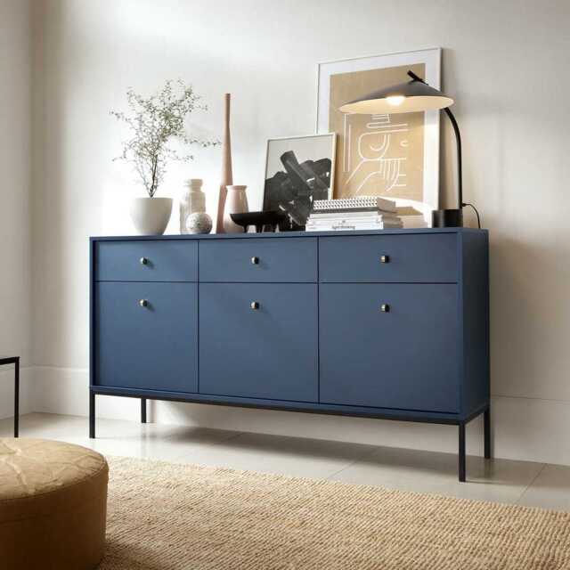 Mono Large Sideboard Cabinet 154cm - Navy 154cm - image 1