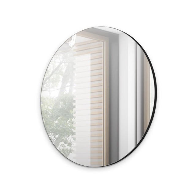 Navene Round Mirror 70cm - Black 70cm - image 1
