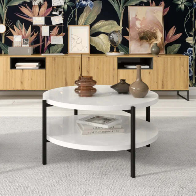 Sigma B Coffee Table 84cm - White Gloss 84cm - image 1