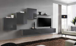 "Switch X Entertainment Unit For TVs Up To 49"" - Oak Wotan 330cm Graphite" - thumbnail 3