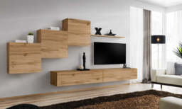 "Switch X Entertainment Unit For TVs Up To 49"" - Oak Wotan 330cm Graphite" - thumbnail 5