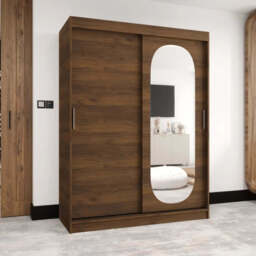 Royal Sliding Door Wardrobe 150cm - Oak Walnut 150cm - thumbnail 1