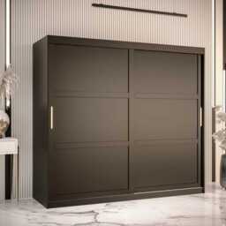 Ramiro I Sliding Door Wardrobe 200cm - Black 200cm
