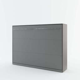 CP-04 Horizontal Wall Bed Concept 140cm - Grey Matt 140 x 200cm - thumbnail 1