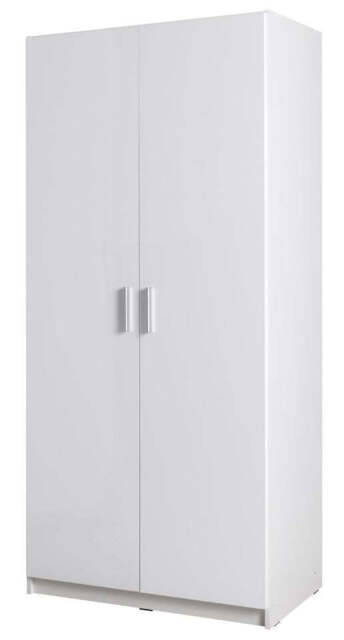 Snow 02 Hinged Wardrobe 92cm - White Gloss 92cm - image 1