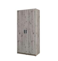 Snow 02 Hinged Wardrobe 92cm - White Gloss 92cm - thumbnail 4
