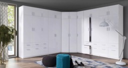 Snow 02 Hinged Wardrobe 92cm - White Gloss 92cm - thumbnail 3