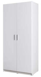 Snow 02 Hinged Wardrobe 92cm - White Gloss 92cm - thumbnail 1