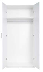 Snow 02 Hinged Wardrobe 92cm - White Gloss 92cm - thumbnail 2