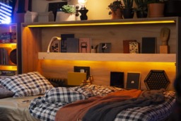 Concept Junior Horizontal Wall Bed 120cm - Oak Artisan 120 x 200cm - thumbnail 8