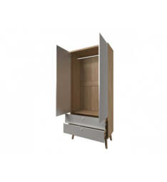 Primo Hinged Wardrobe 80cm - White 80cm - thumbnail 2