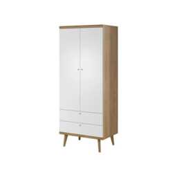 Primo Hinged Wardrobe 80cm - White 80cm