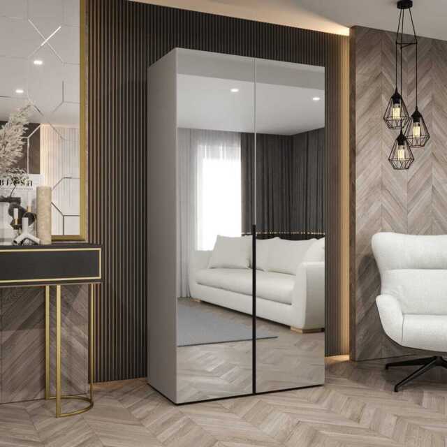 Alicante III Hinged Door Wardrobe 100cm - Cashmere 100cm - image 1