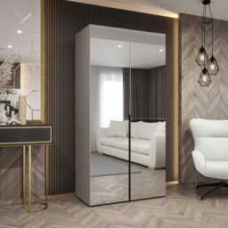 Alicante III Hinged Door Wardrobe 100cm - Cashmere 100cm