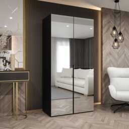 Alicante III Hinged Door Wardrobe 100cm - Cashmere 100cm - thumbnail 6