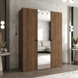 Parma II Hinged Door Wardrobe 150cm - Oak Walnut 150cm - thumbnail 1