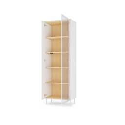 Liba Tall Display Cabinet 67cm - White 67cm - thumbnail 4