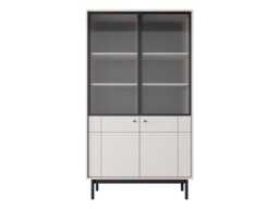 Japandi Tall Display Cabinet 104cm - Oak Linea 104cm - thumbnail 4
