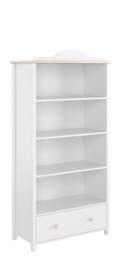 Luna LN-02 Bookcase 85cm - White Matt 85cm - thumbnail 1