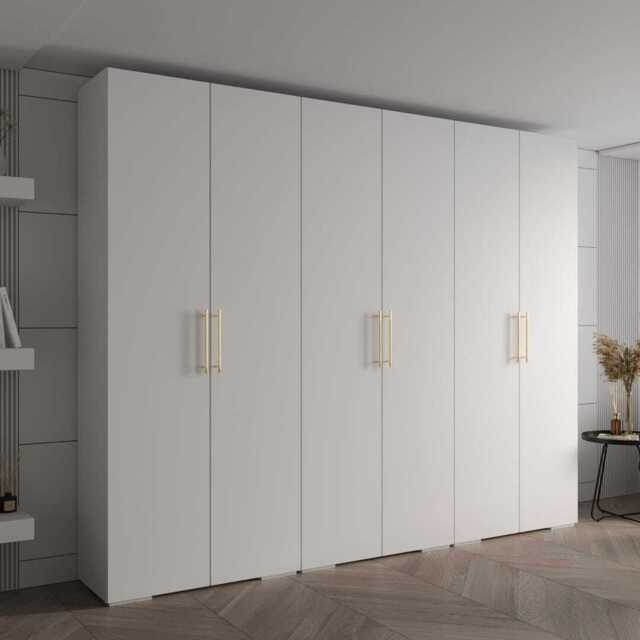 Inova III Hinged Door Wardrobe 300cm - White 300cm - image 1