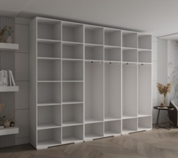 Inova III Hinged Door Wardrobe 300cm - White 300cm - thumbnail 6