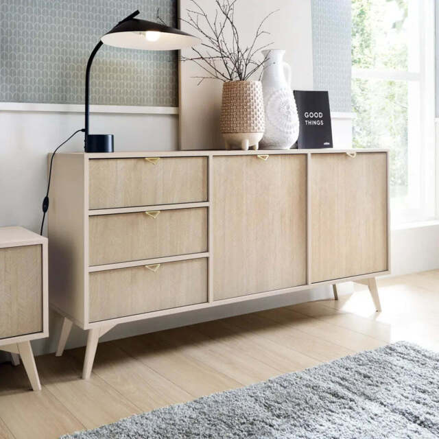 Forest Large Sideboard Cabinet 158cm - Beige 158cm - image 1