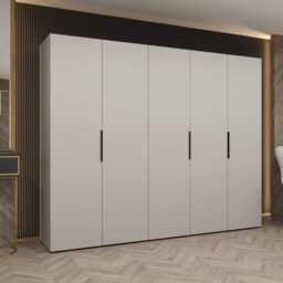 Marbella I Hinged Door Wardrobe 250cm - Oak Walnut 250cm - thumbnail 4