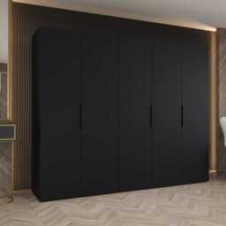 Marbella I Hinged Door Wardrobe 250cm - Oak Walnut 250cm - thumbnail 2