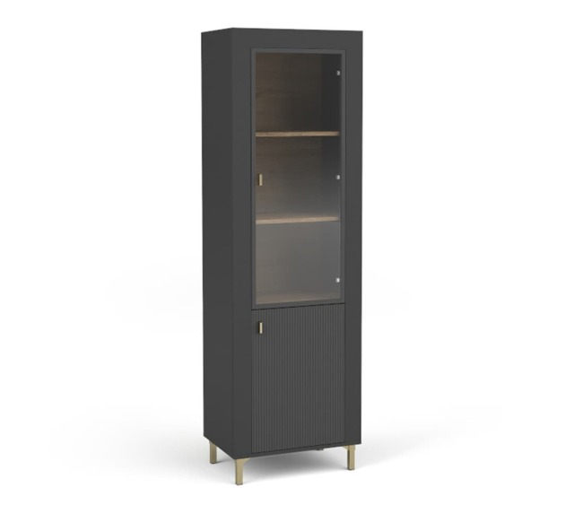 Mossa 03 Tall Display Cabinet 60cm - Black 60cm - image 1