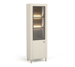 Mossa 03 Tall Display Cabinet 60cm - Black 60cm - thumbnail 4