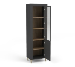 Mossa 03 Tall Display Cabinet 60cm - Black 60cm - thumbnail 6