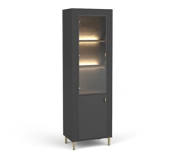 Mossa 03 Tall Display Cabinet 60cm - Black 60cm - thumbnail 8