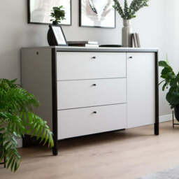 Gris Chest Of Drawers 136cm - Grey 136cm