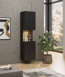 Ava 05 Tall Display Cabinet 36cm - White Matt 36cm - thumbnail 7