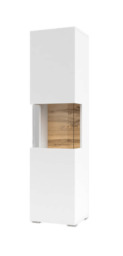 Ava 05 Tall Display Cabinet 36cm - White Matt 36cm - thumbnail 1