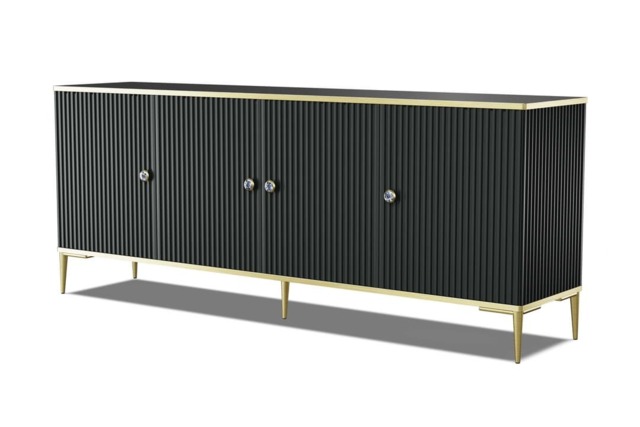 Petra Sideboard Cabinet 182cm - Black 182cm - image 1