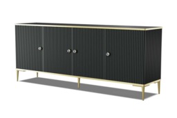 Petra Sideboard Cabinet 182cm - Black 182cm - thumbnail 1