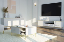 Petra Sideboard Cabinet 182cm - Black 182cm - thumbnail 5