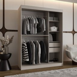 Rubino V4 Sliding Door Wardrobe 150cm - Oak Walnut 150cm - thumbnail 8