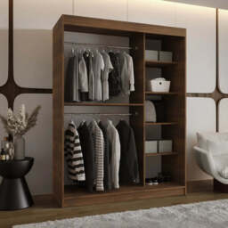 Rubino V4 Sliding Door Wardrobe 150cm - Oak Walnut 150cm - thumbnail 2