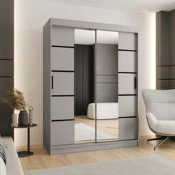Rubino V4 Sliding Door Wardrobe 150cm - Oak Walnut 150cm - thumbnail 6
