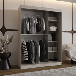 Rubino V4 Sliding Door Wardrobe 150cm - Oak Walnut 150cm - thumbnail 7