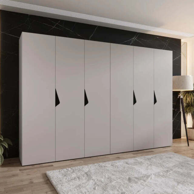 Sandi I Hinged Door Wardrobe 300cm - Cashmere 300cm - image 1