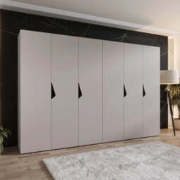 Sandi I Hinged Door Wardrobe 300cm - Cashmere 300cm - thumbnail 1
