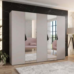 Sandi II Hinged Door Wardrobe 250cm - Black 250cm - thumbnail 5