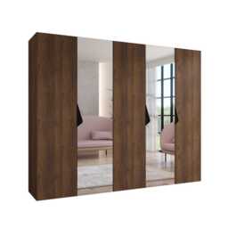 Sandi II Hinged Door Wardrobe 250cm - Black 250cm - thumbnail 3